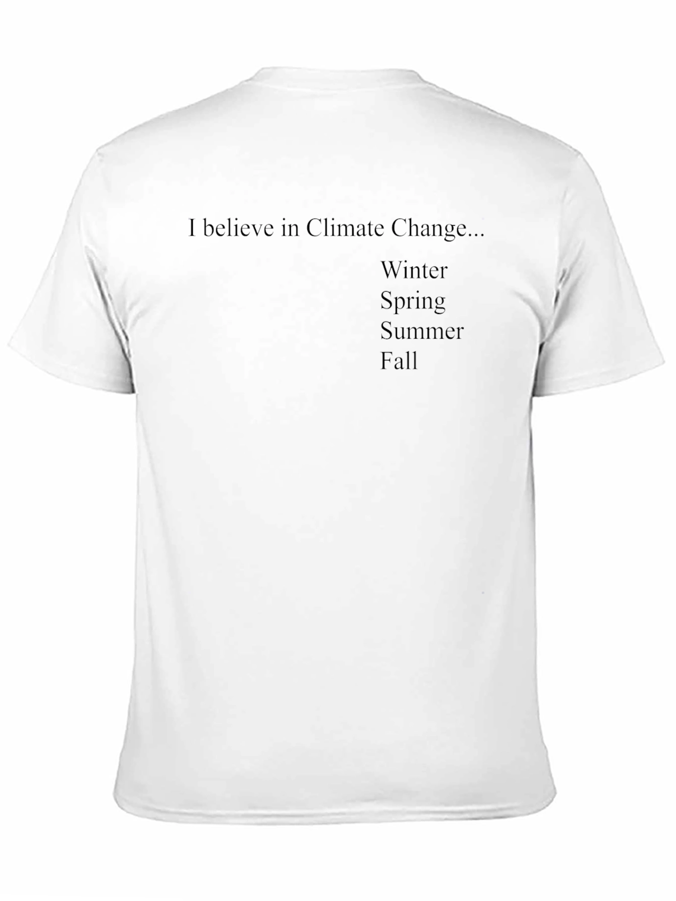 Climate Change Beliefs Seasons T-Shirt