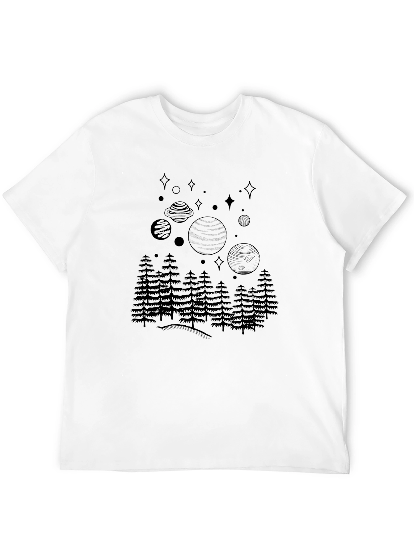 Space & Forest Graphic T-Shirt