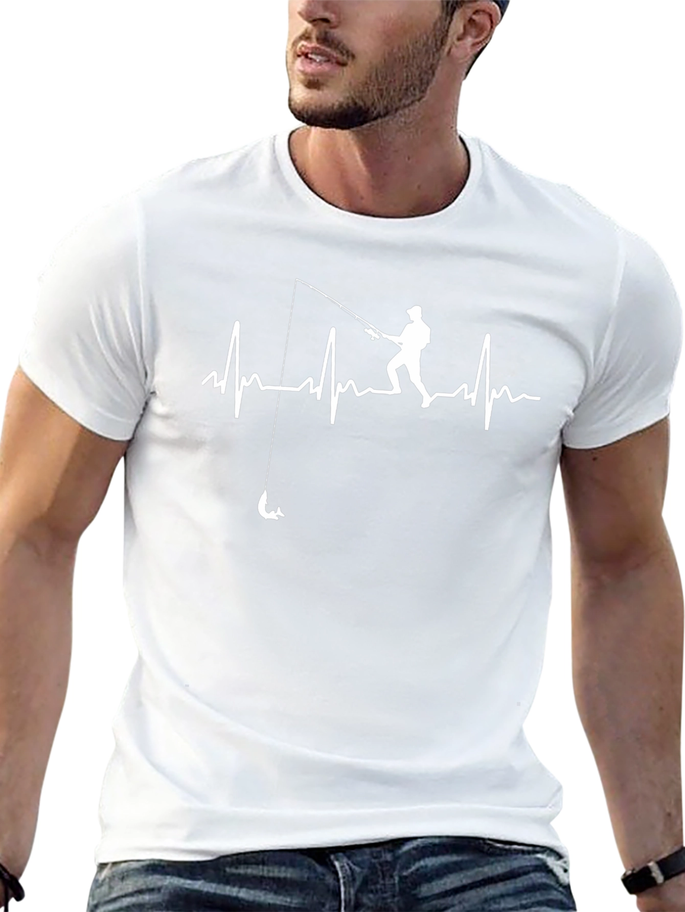 Fishing Heartbeat T-Shirt - Anglers Rhythm