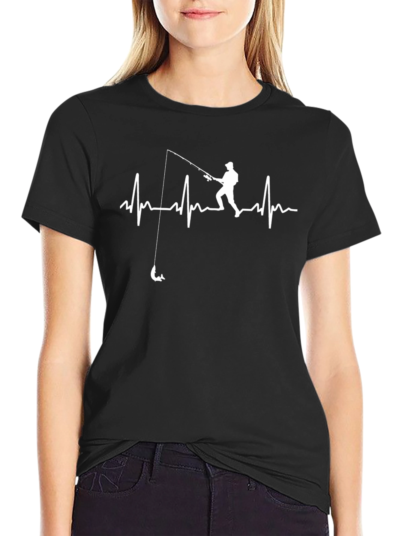 Fishing Heartbeat T-Shirt - Anglers Rhythm