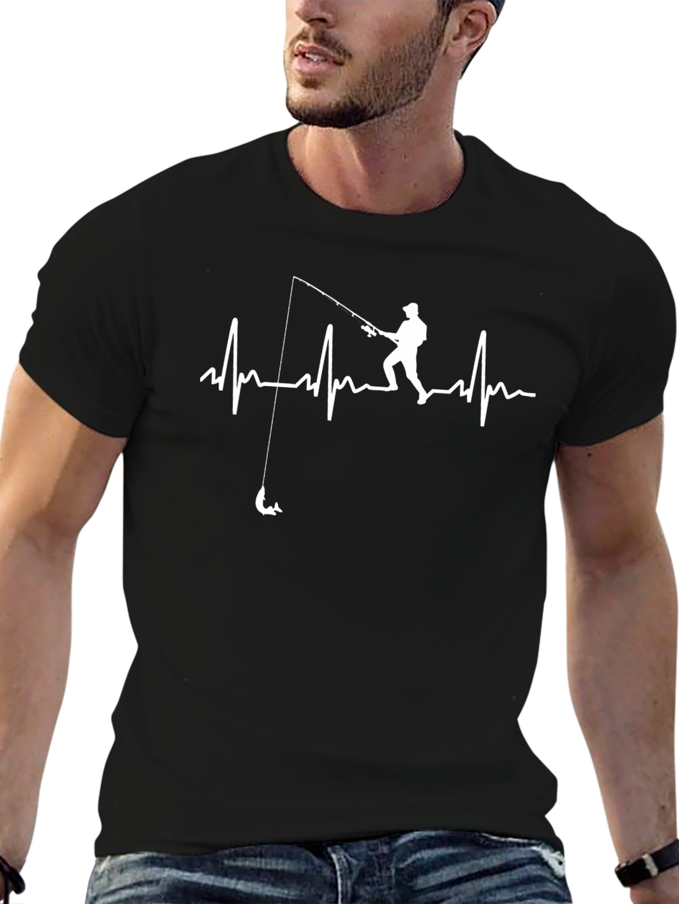 Fishing Heartbeat T-Shirt - Anglers Rhythm