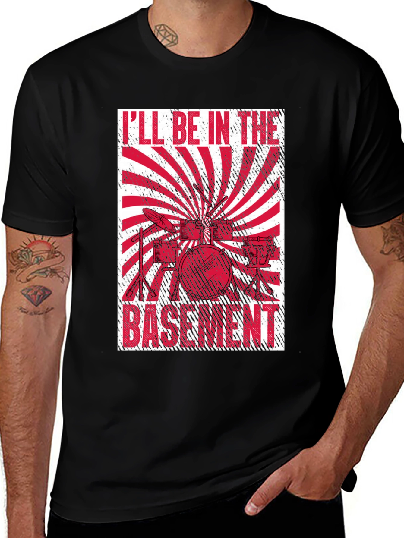 Ill Be In The Basement Drummer T-Shirt