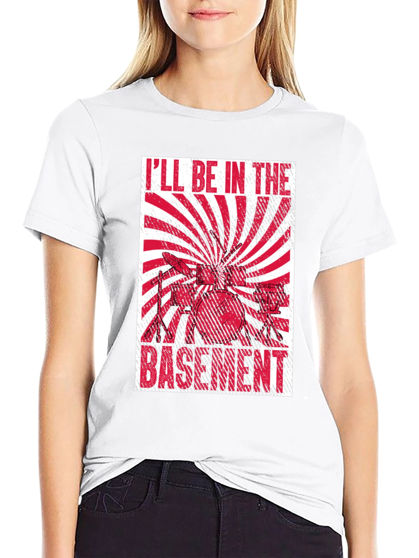 Ill Be In The Basement Drummer T-Shirt