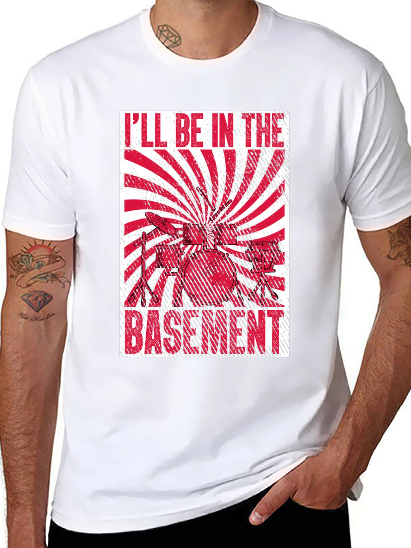 Ill Be In The Basement Drummer T-Shirt
