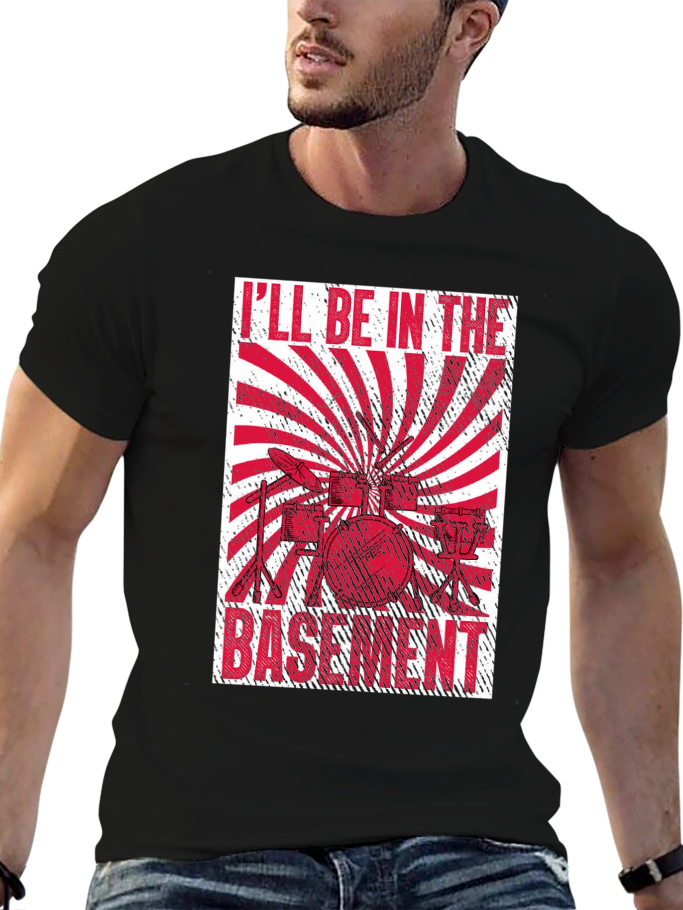 Ill Be In The Basement Drummer T-Shirt
