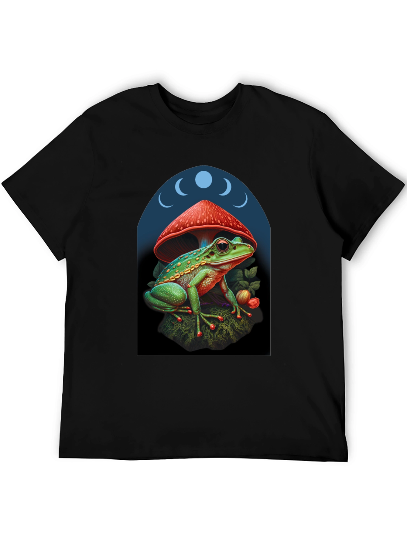 Frog Under Mushroom Graphic Tee
