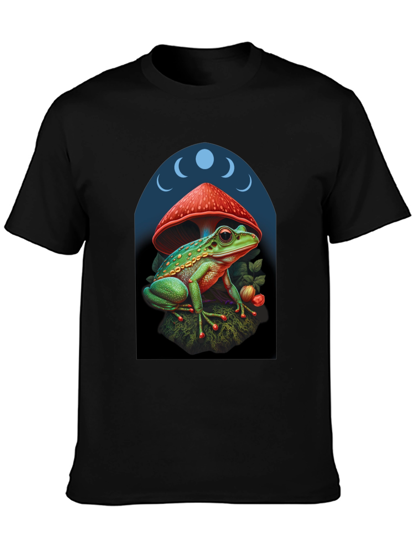 Frog Under Mushroom Graphic Tee