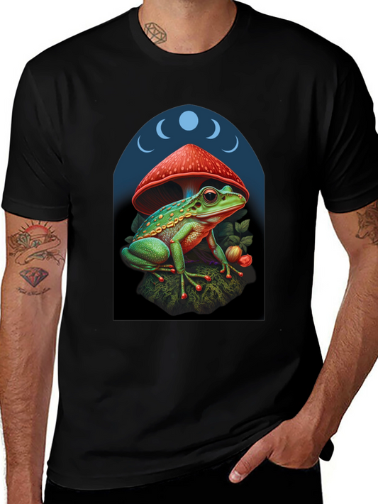 Frog Under Mushroom Graphic Tee