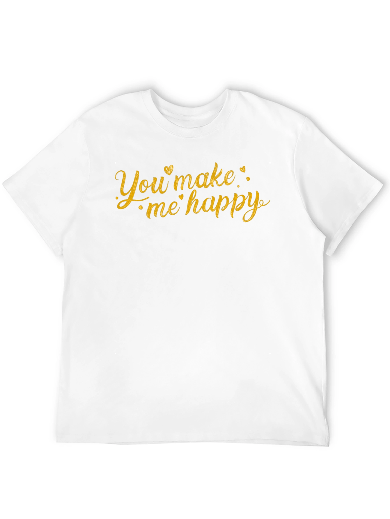 You Make Me Happy Graphic Tee - Black