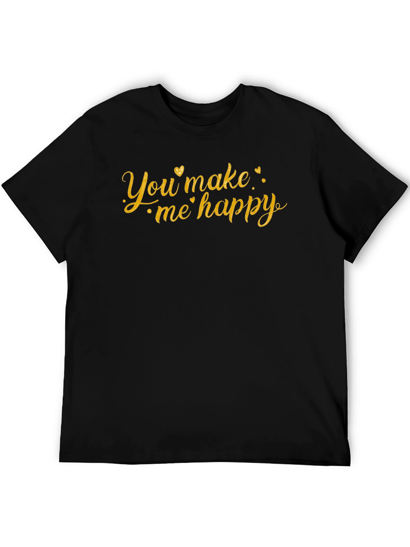 You Make Me Happy Graphic Tee - Black