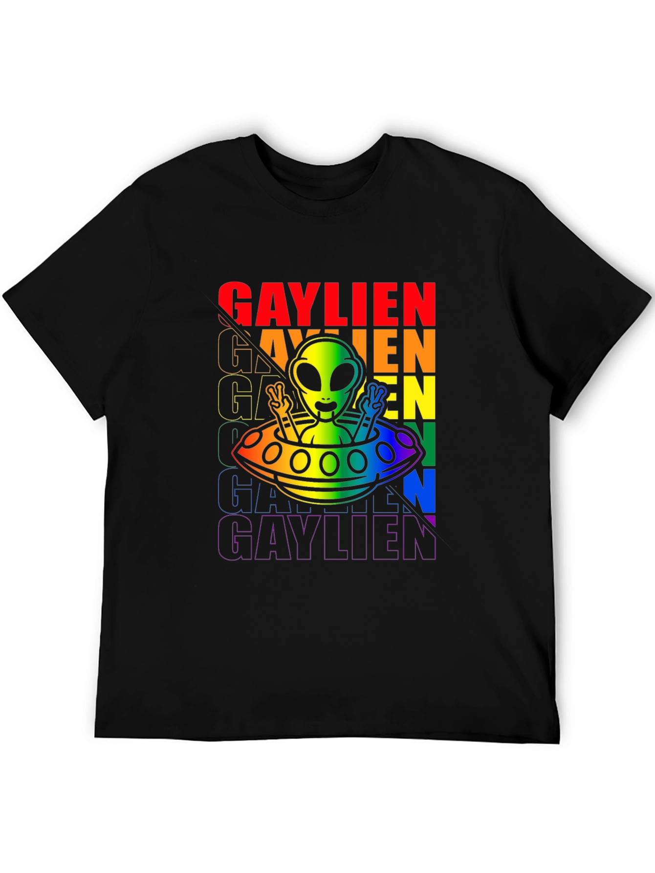 Gaylien Graphic Tee - Pride Alien T-Shirt