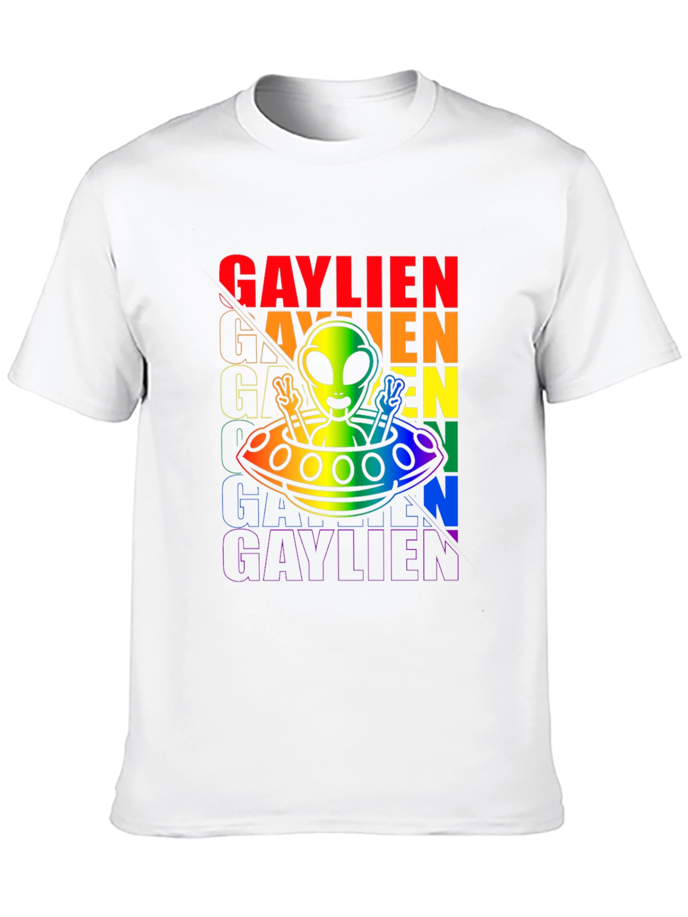 Gaylien Graphic Tee - Pride Alien T-Shirt