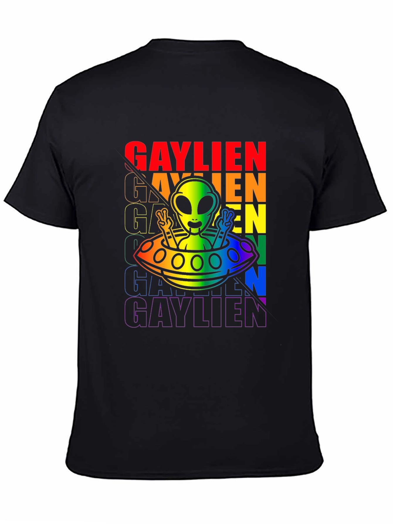 Gaylien Graphic Tee - Pride Alien T-Shirt