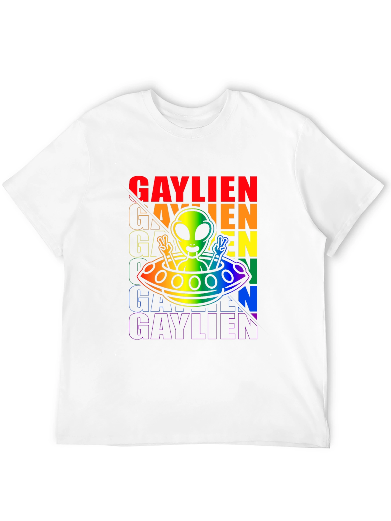 Gaylien Graphic Tee - Pride Alien T-Shirt