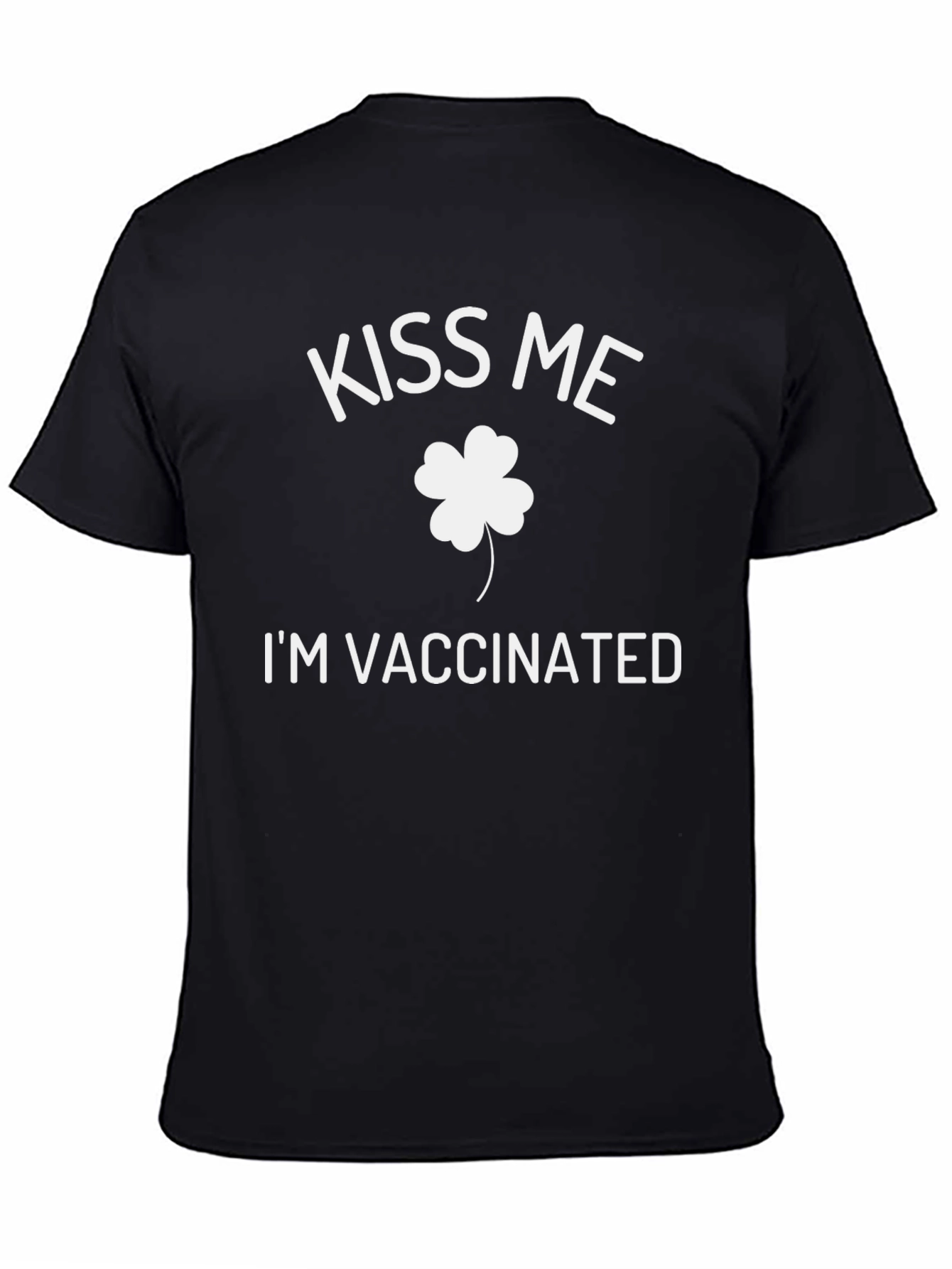 Kiss Me Im Vaccinated Shamrock T-Shirt