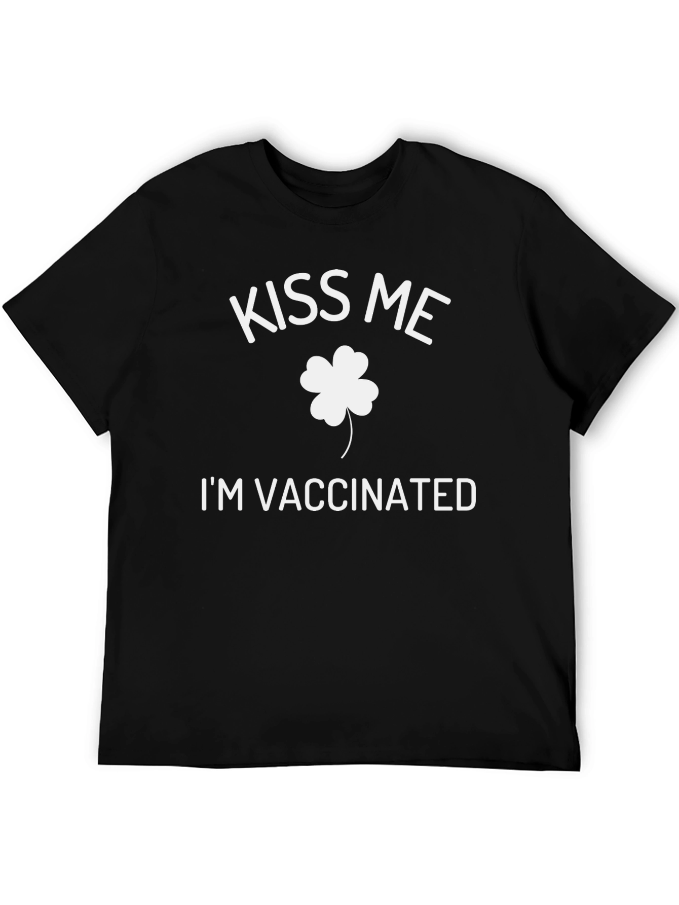Kiss Me Im Vaccinated Shamrock T-Shirt