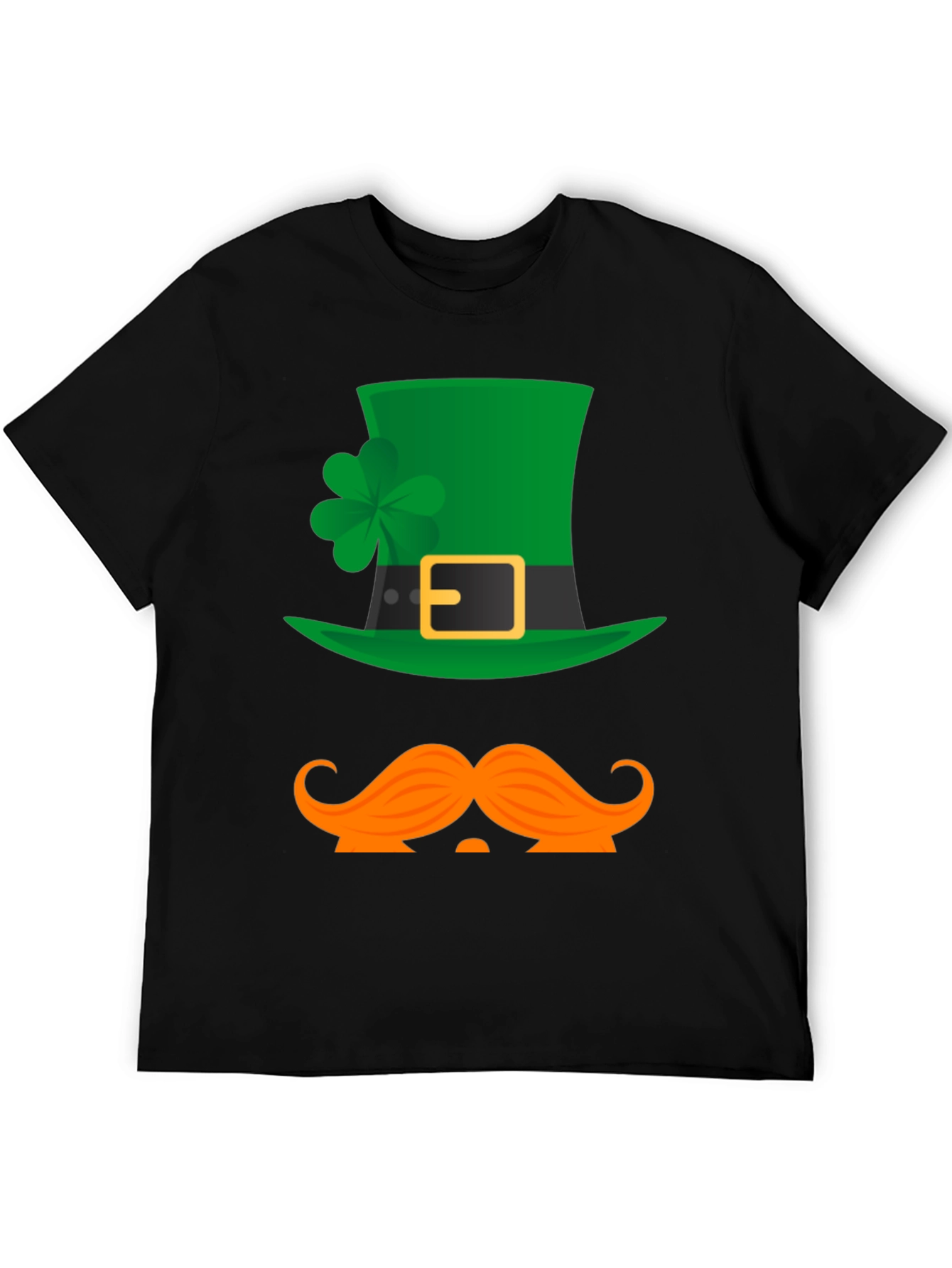 St Patricks Day Hat & Mustache Graphic Tee