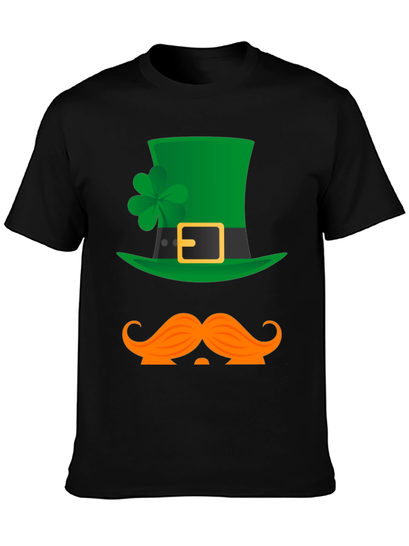 St Patricks Day Hat & Mustache Graphic Tee