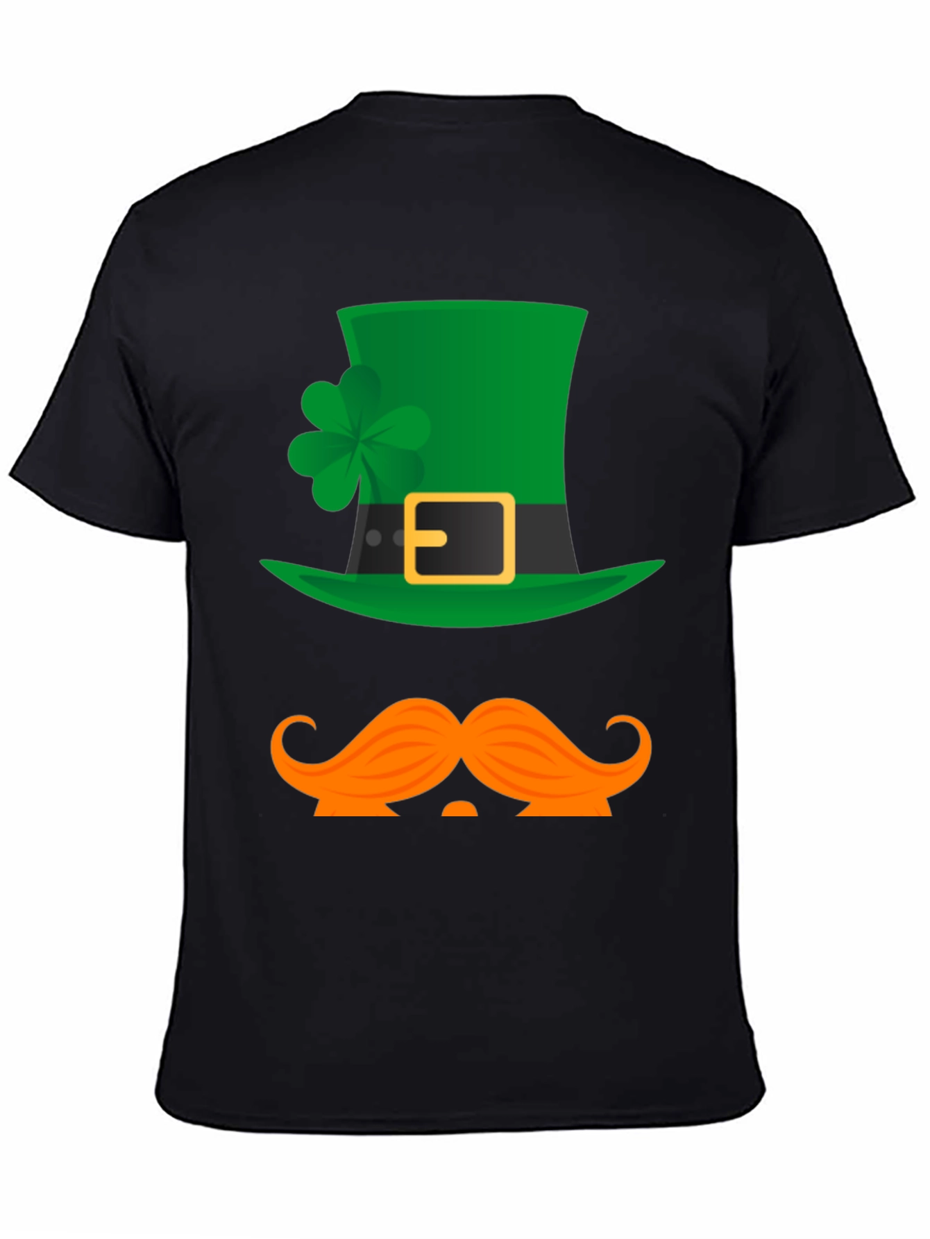 St Patricks Day Hat & Mustache Graphic Tee