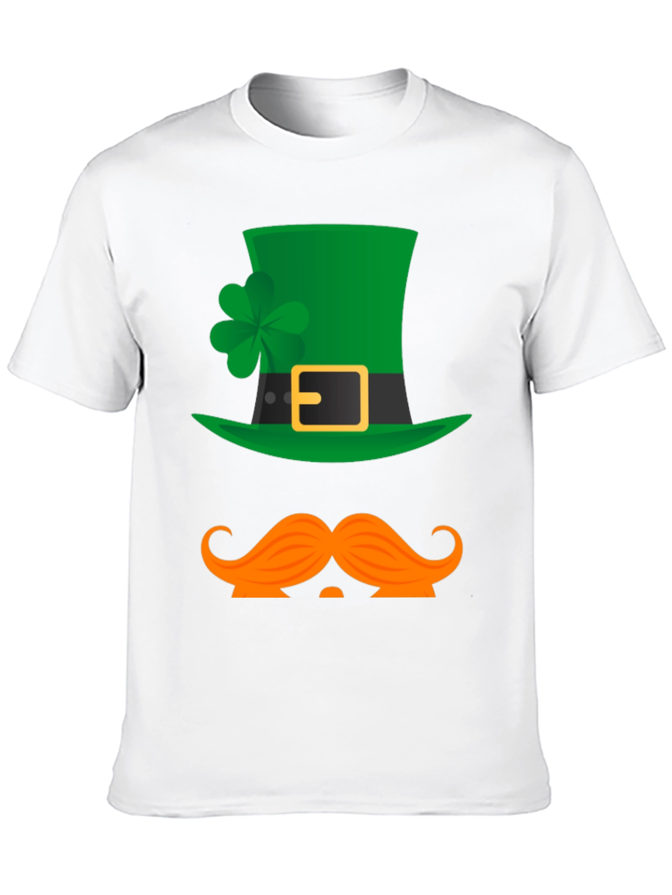 St Patricks Day Hat & Mustache Graphic Tee
