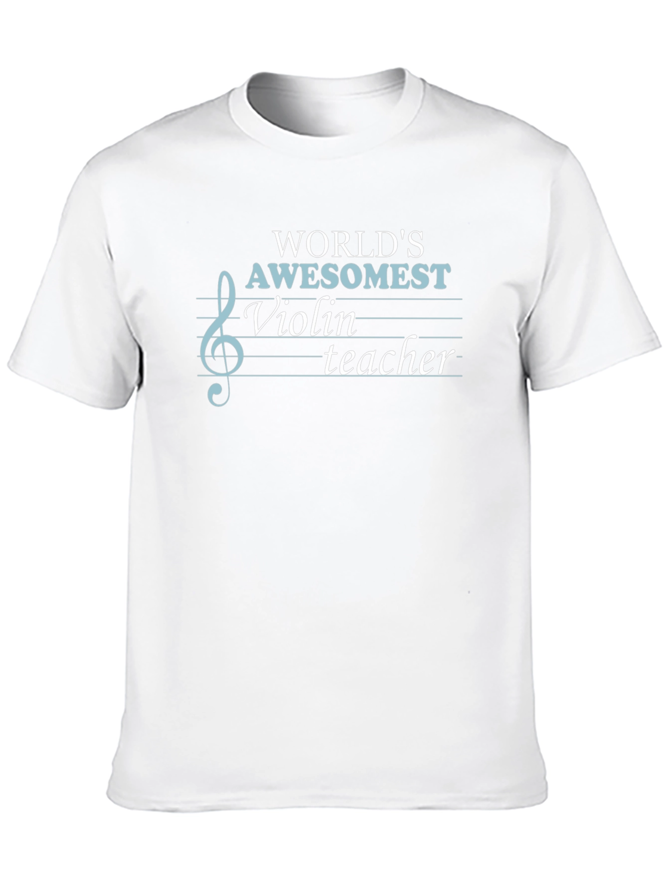 Worlds Awesomest Violin Teacher Black T-Shirt