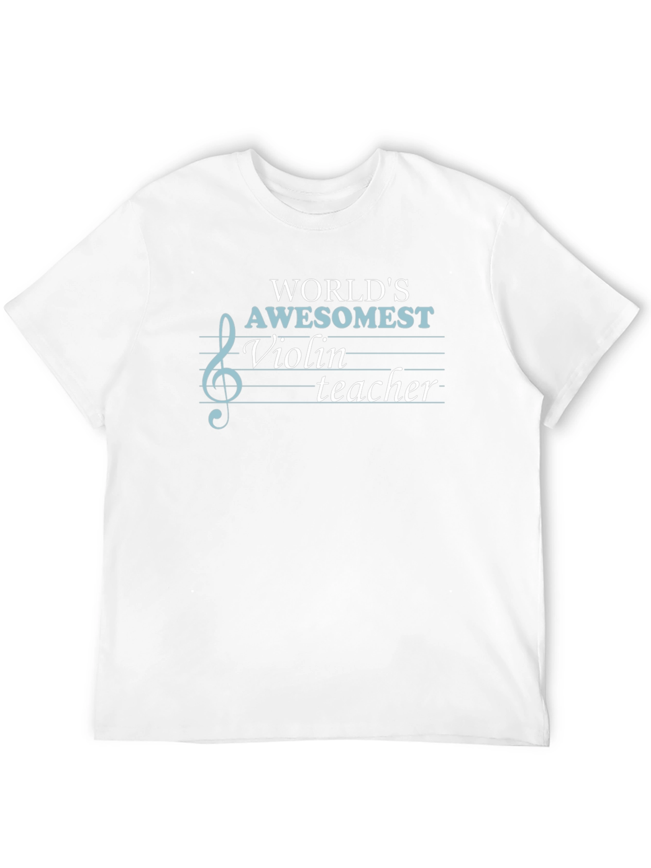 Worlds Awesomest Violin Teacher Black T-Shirt