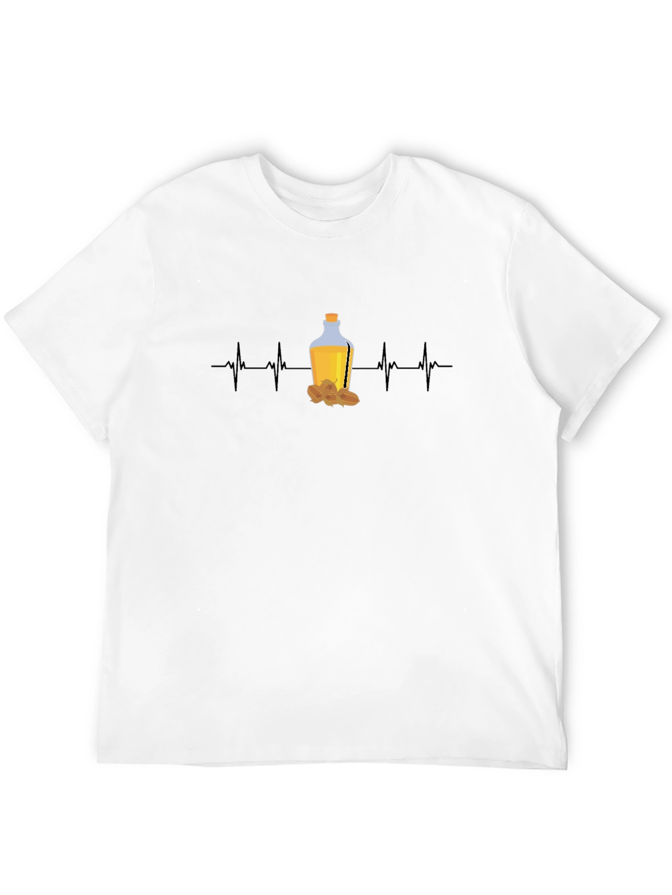 Almond Oil Lover T-Shirt - Healthy Heartbeat Design