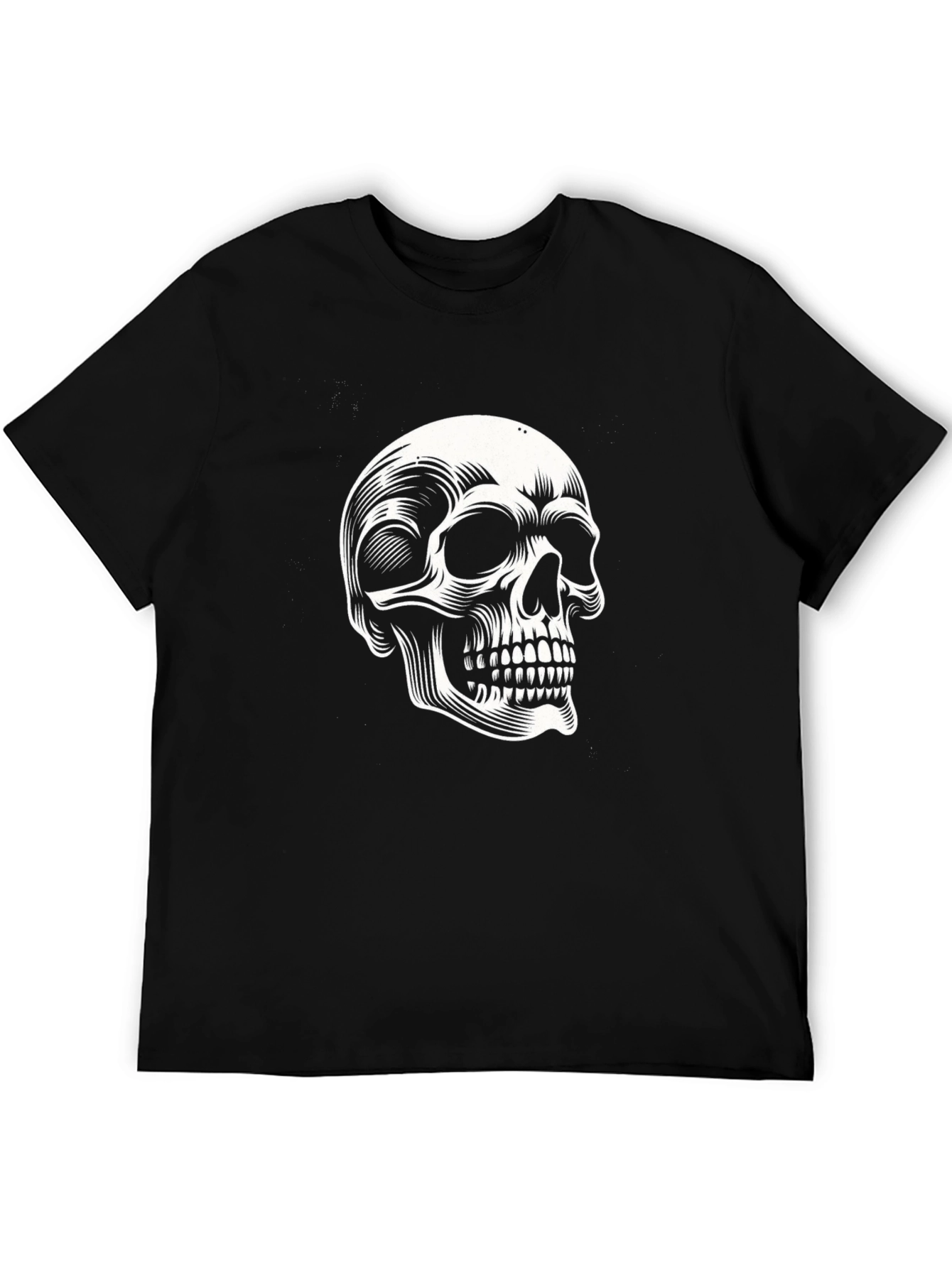 Skull Graphic Print Black T-Shirt - Edgy Style