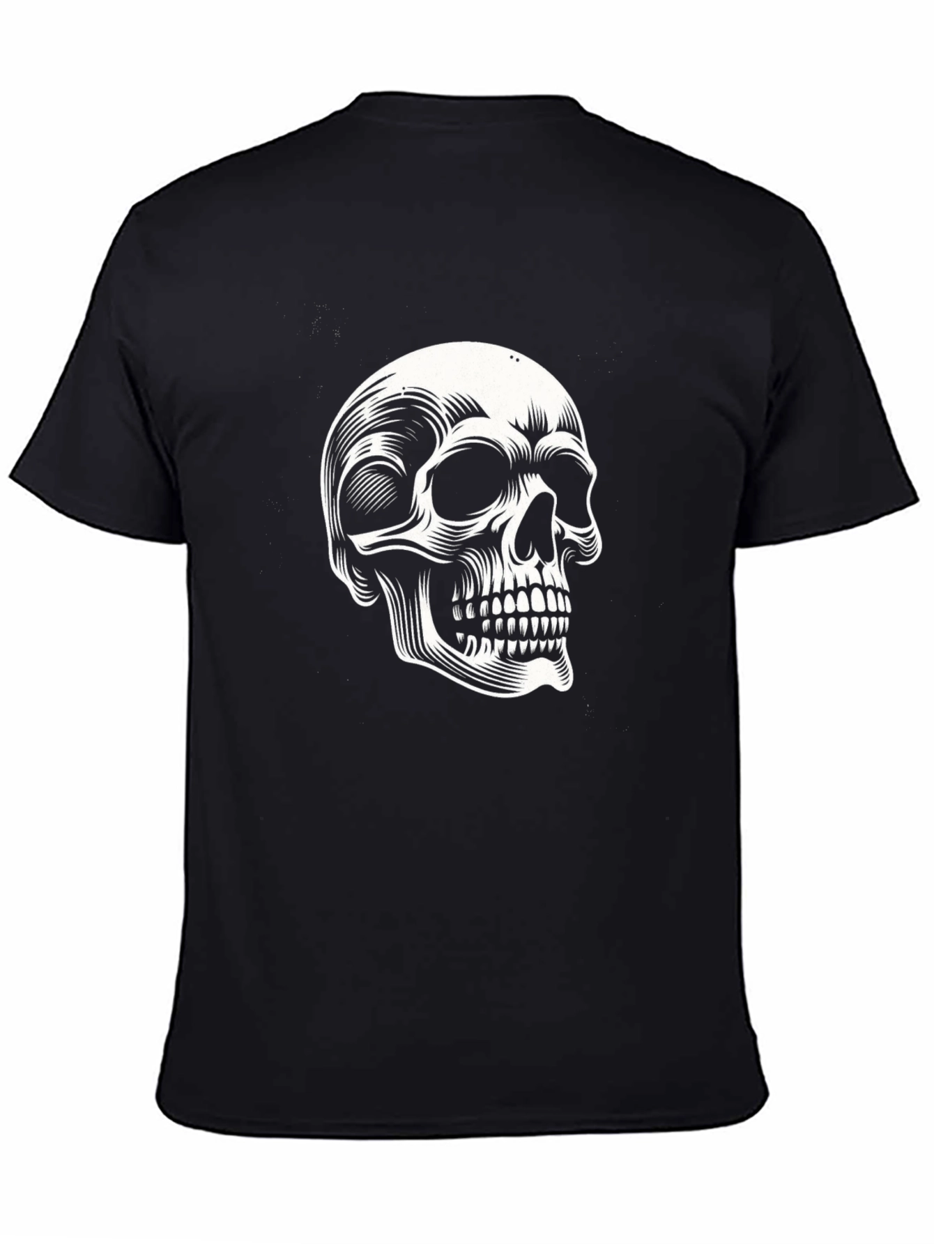 Skull Graphic Print Black T-Shirt - Edgy Style