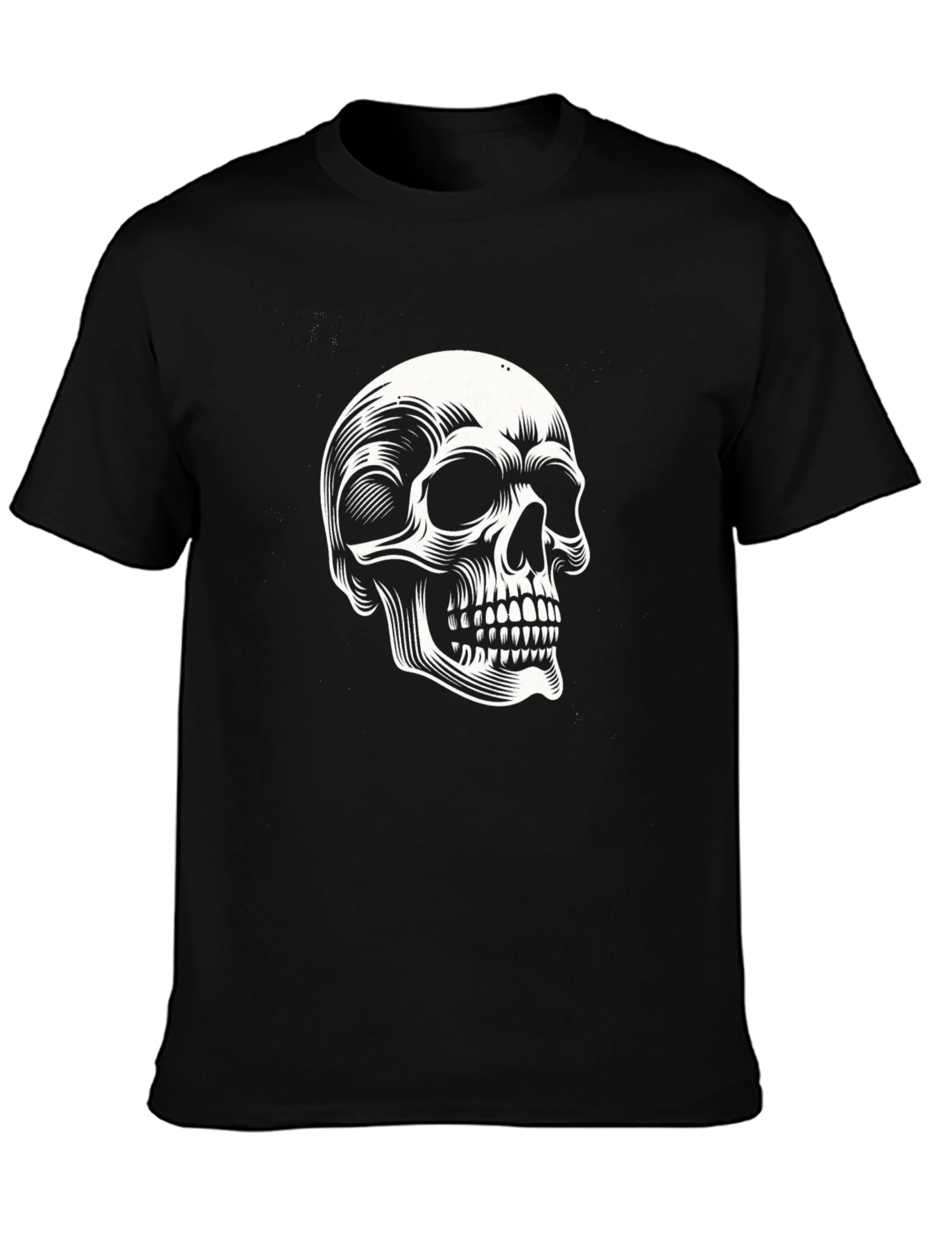 Skull Graphic Print Black T-Shirt - Edgy Style