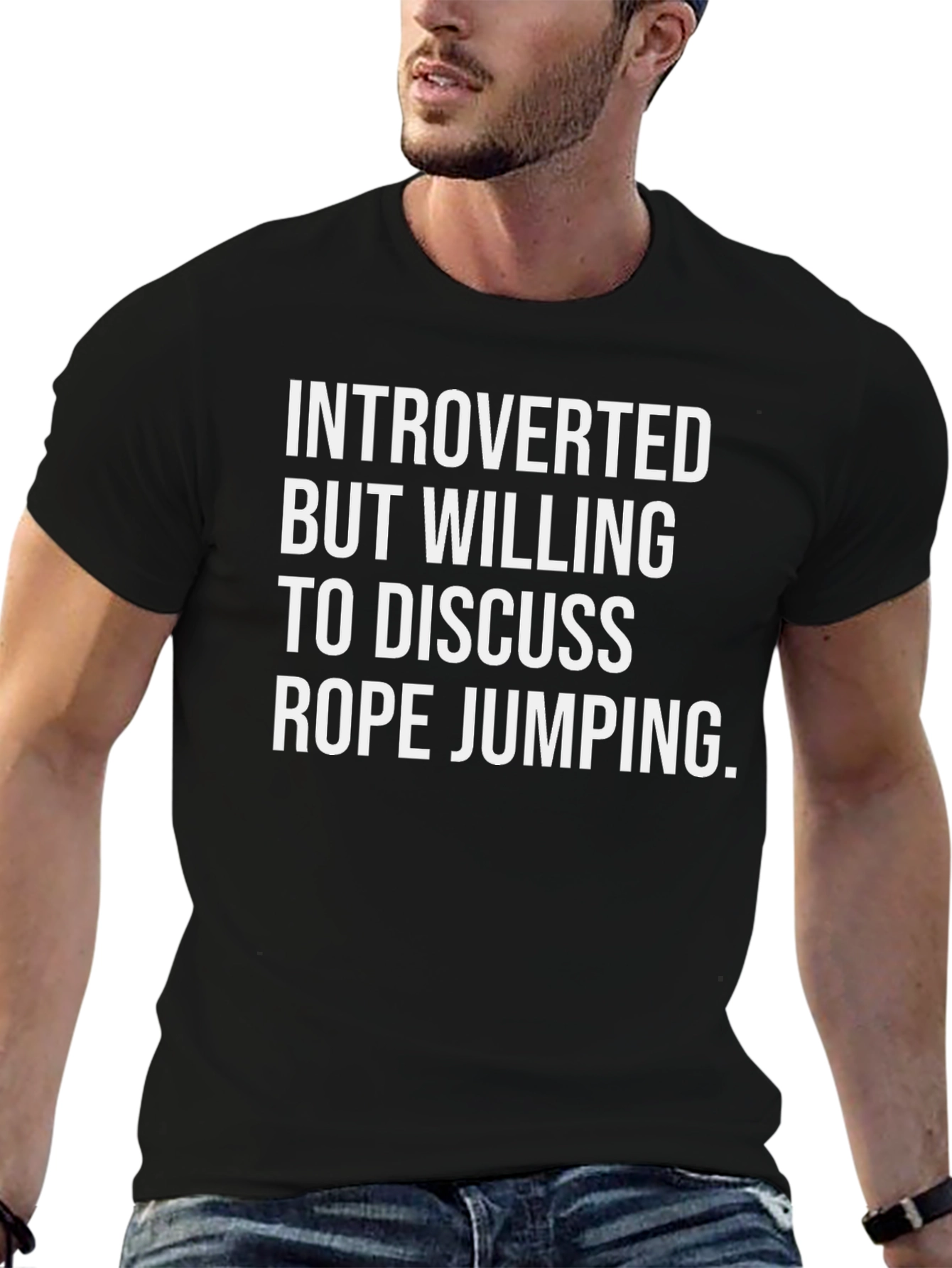 Introverted Rope Jumping T-Shirt - Black