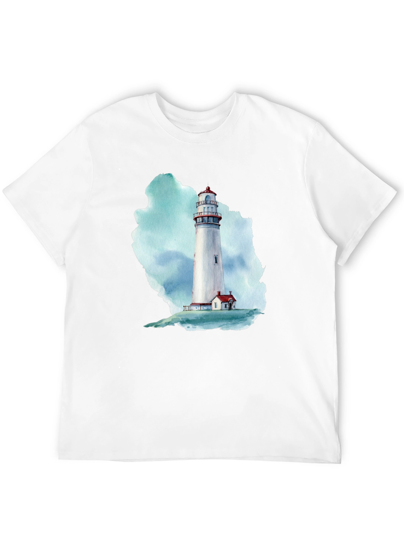 Lighthouse Graphic Print Black T-Shirt