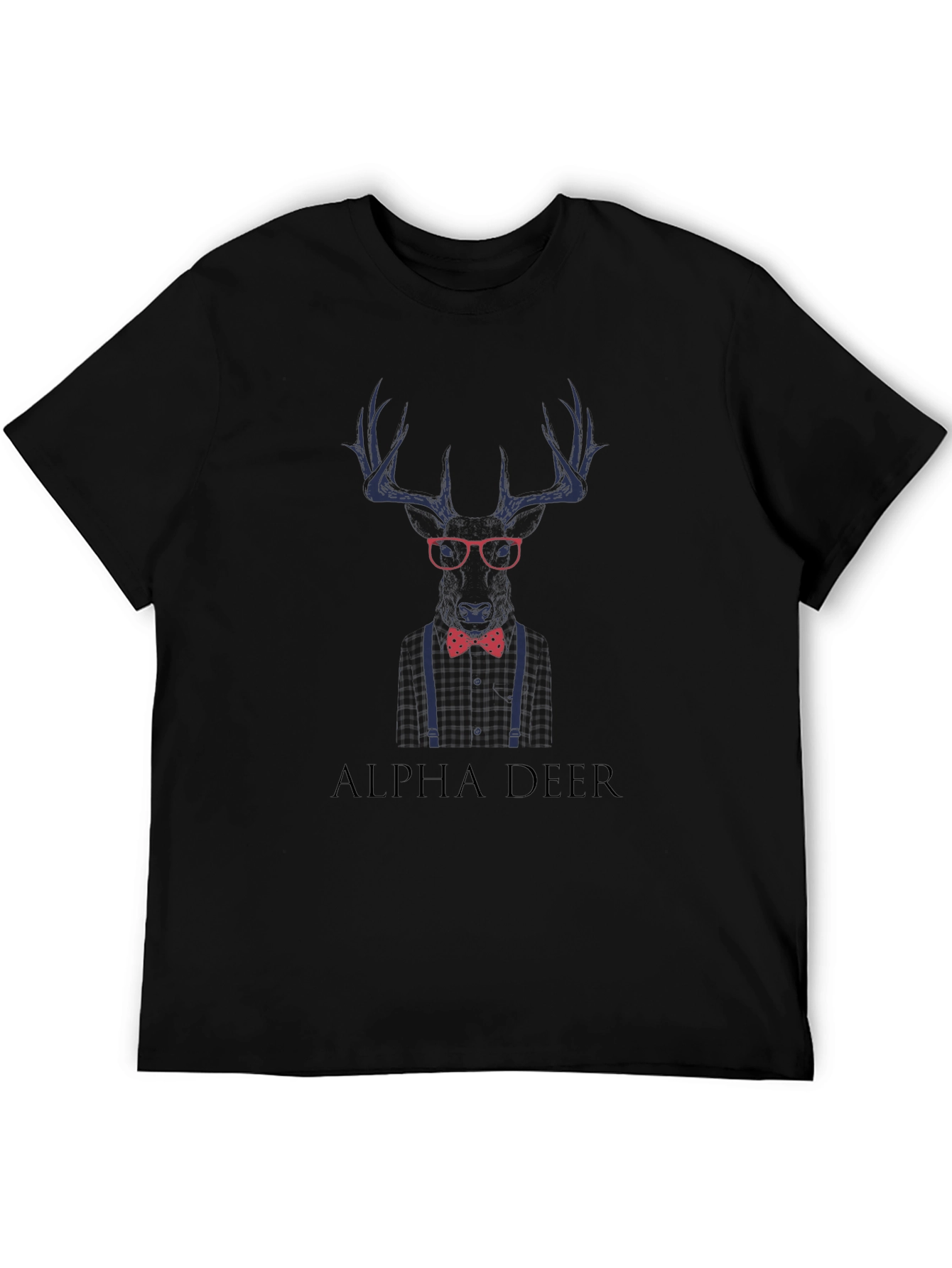 Alpha Deer Graphic T-Shirt - Mens Black Tee