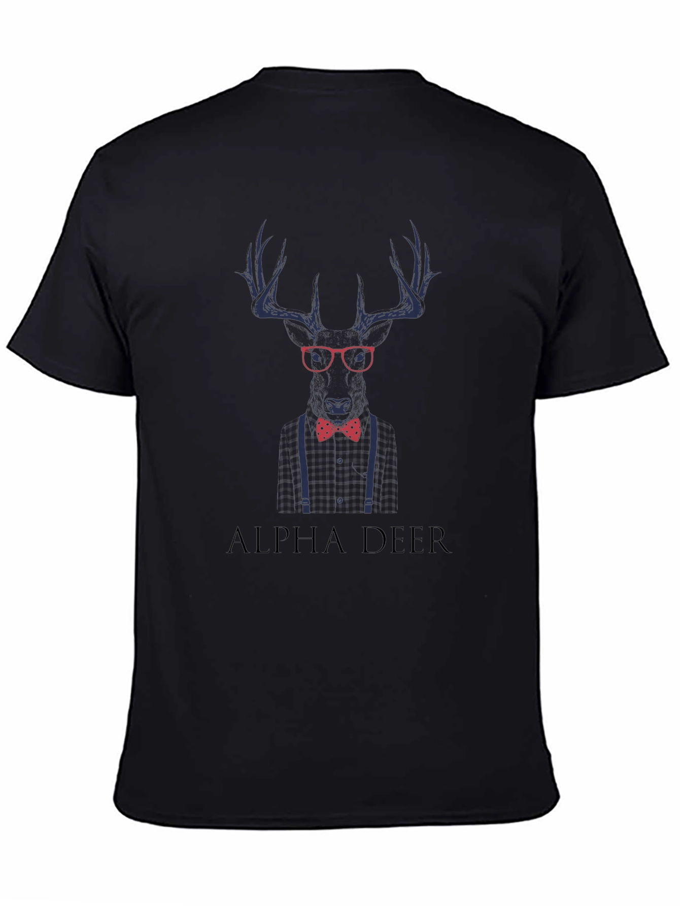 Alpha Deer Graphic T-Shirt - Mens Black Tee