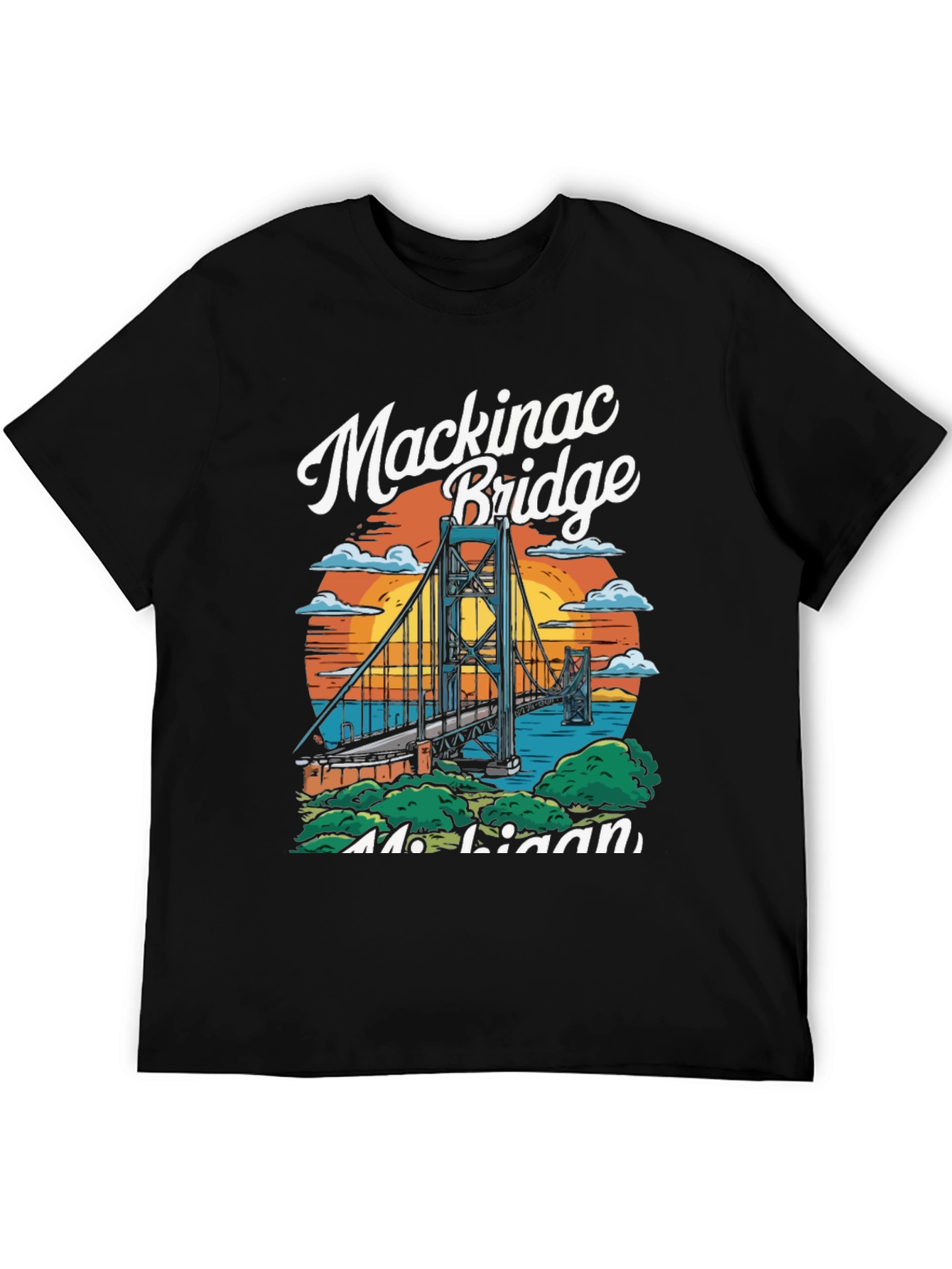 Mackinac Bridge Michigan Graphic T-Shirt