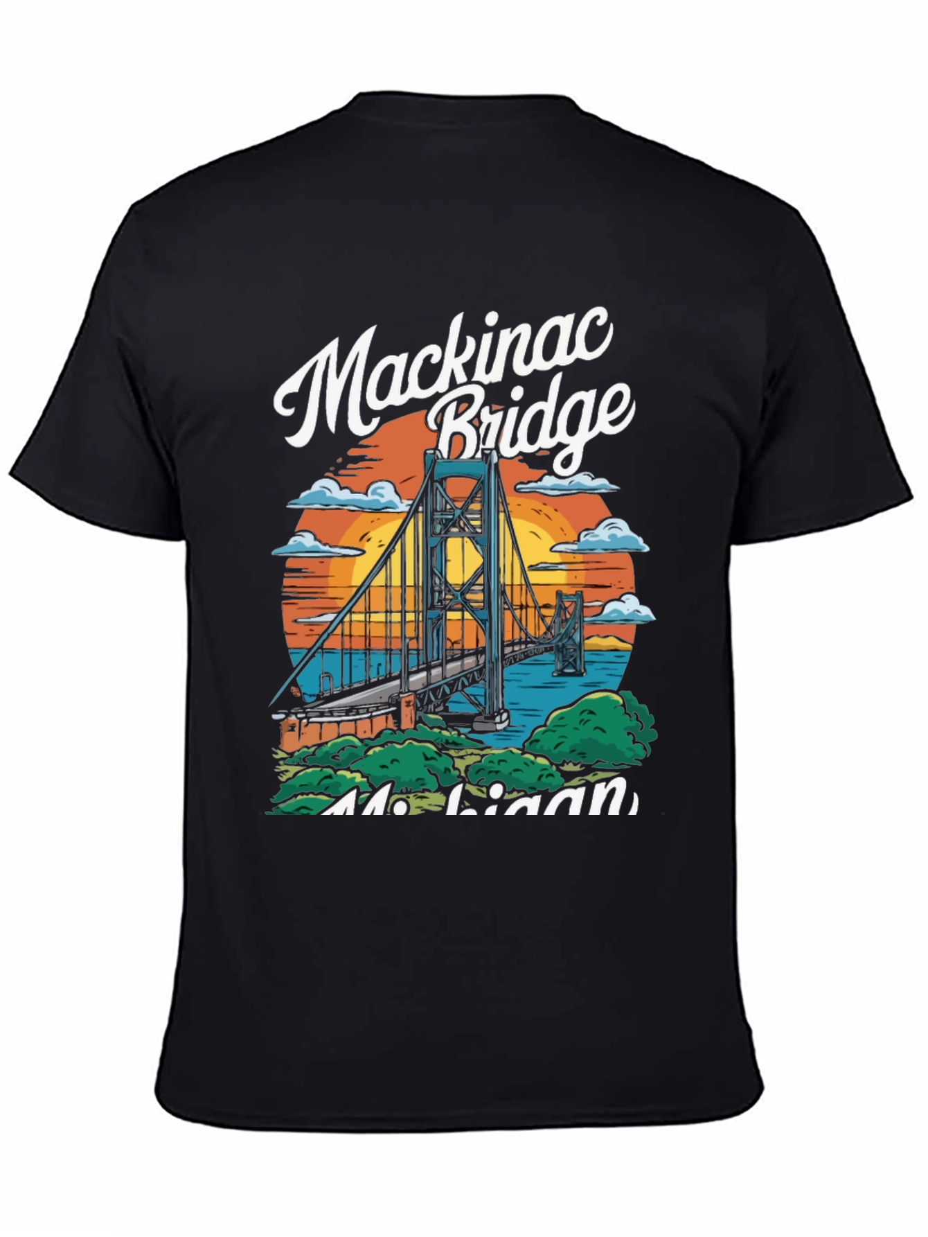 Mackinac Bridge Michigan Graphic T-Shirt