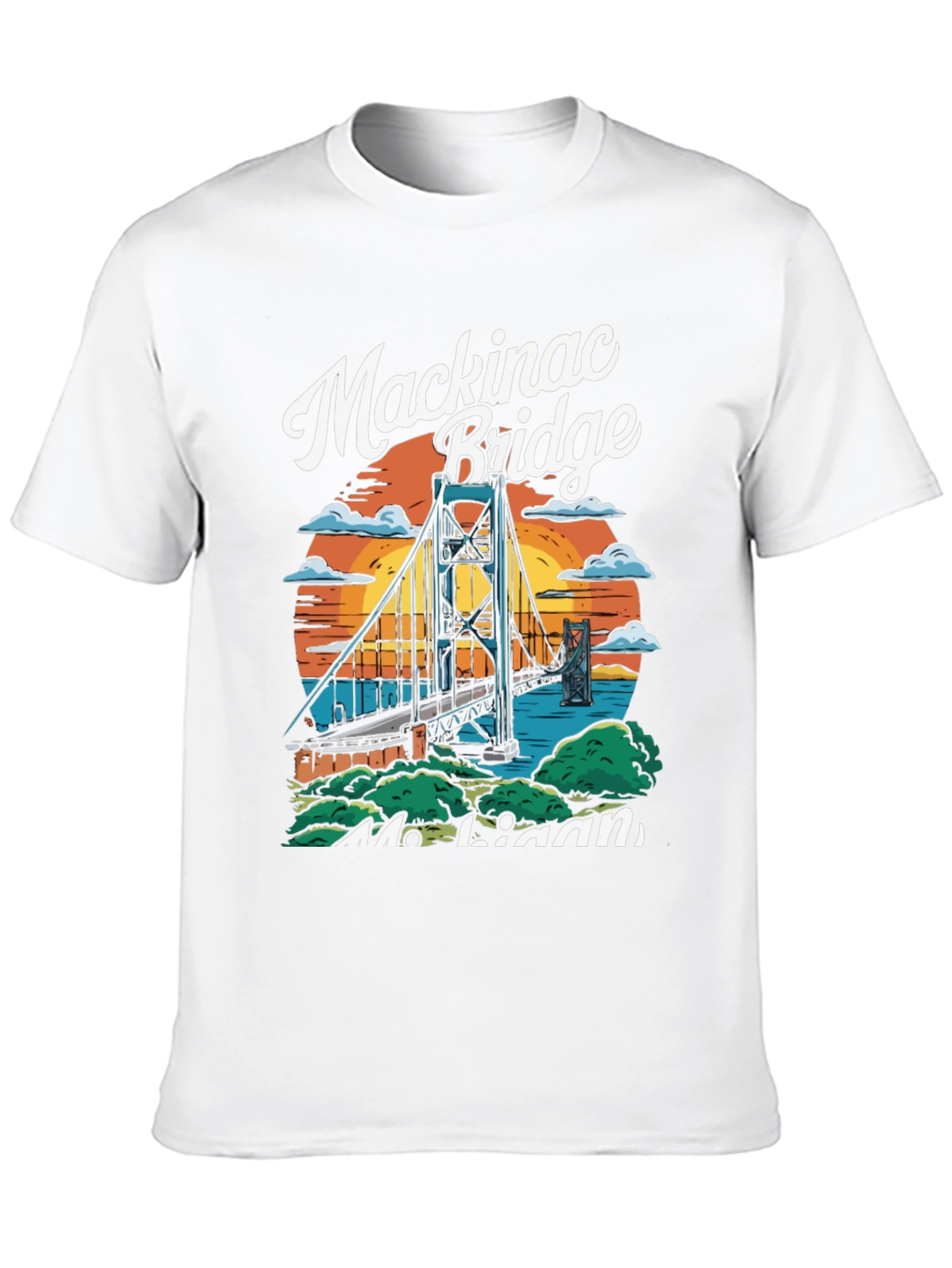 Mackinac Bridge Michigan Graphic T-Shirt