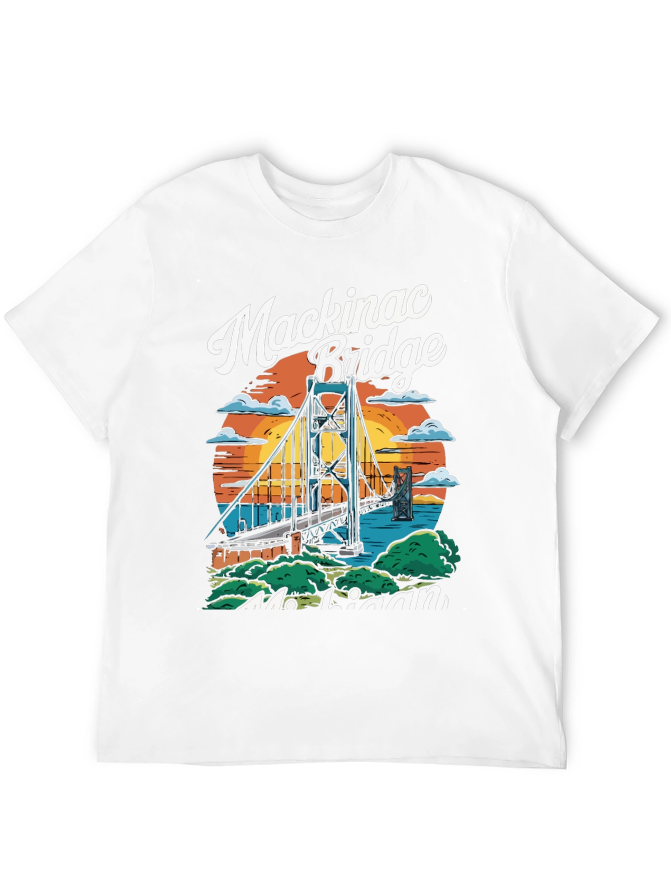 Mackinac Bridge Michigan Graphic T-Shirt