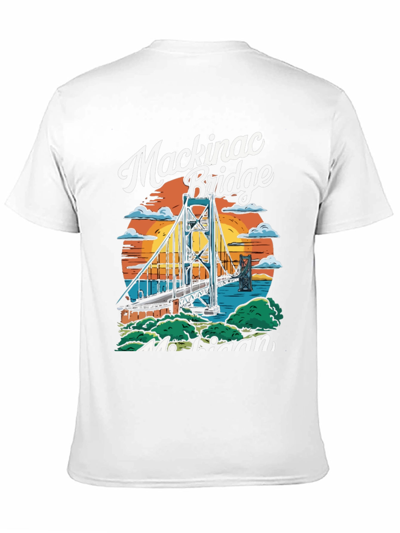 Mackinac Bridge Michigan Graphic T-Shirt