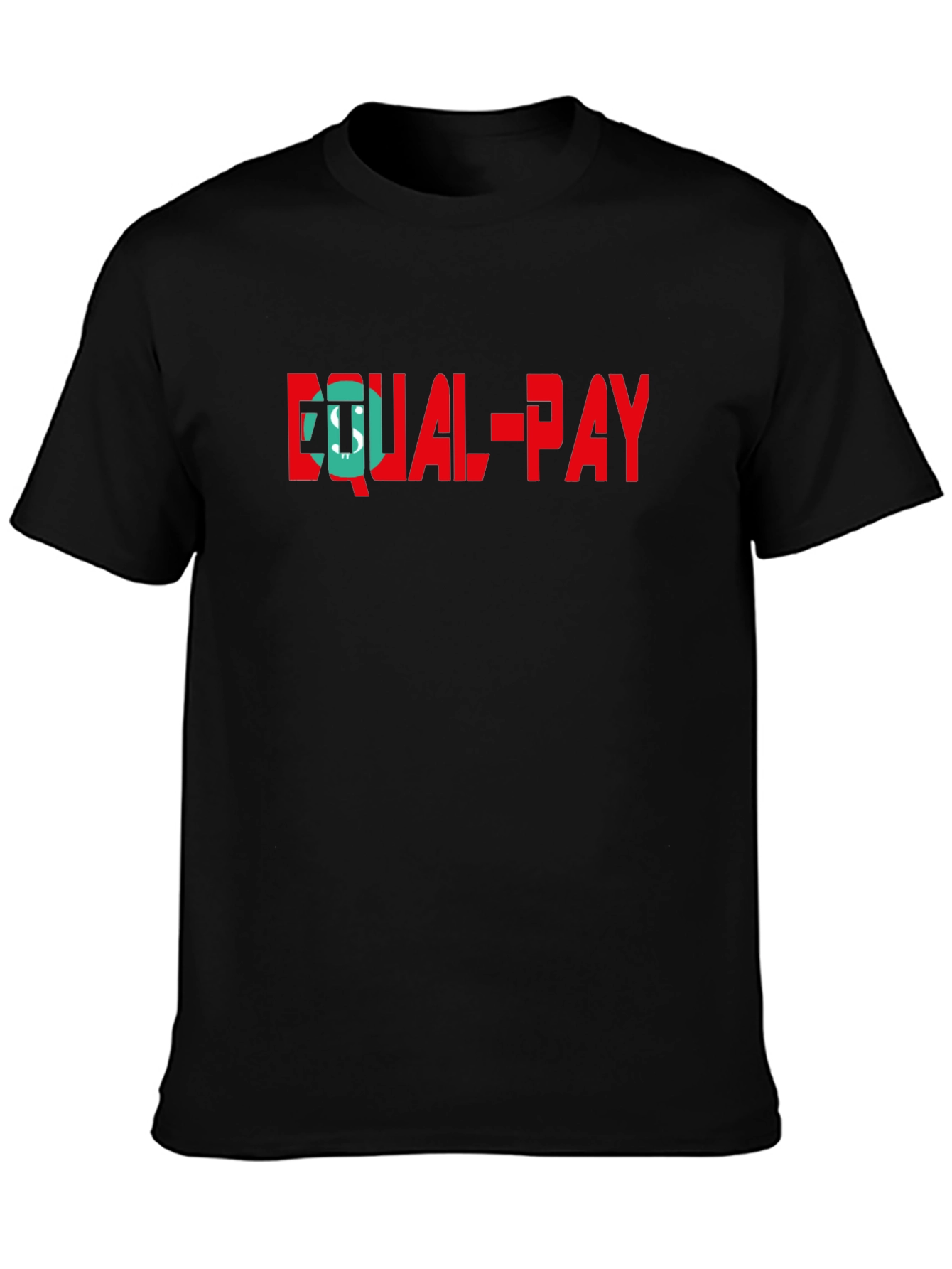 Equal Pay Graphic Tee - Mens Black Cotton T-Shirt