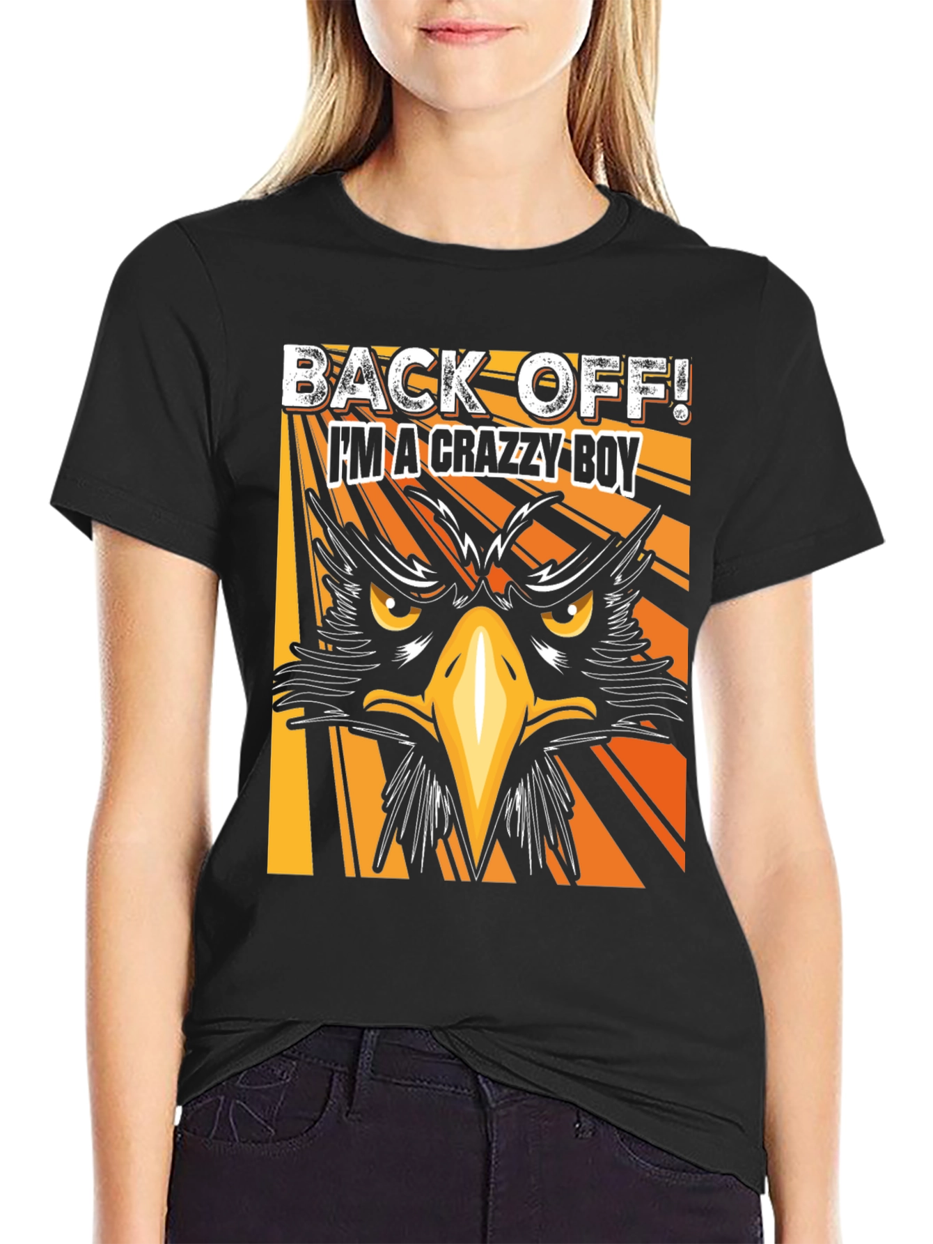 Crazy Boy Graphic T-Shirt - Black Tee