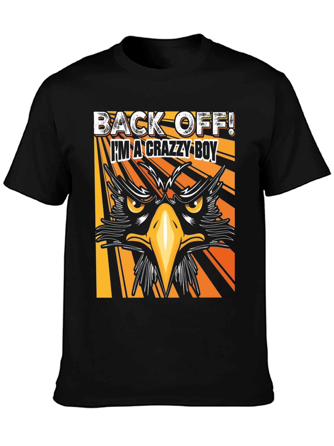 Crazy Boy Graphic T-Shirt - Black Tee