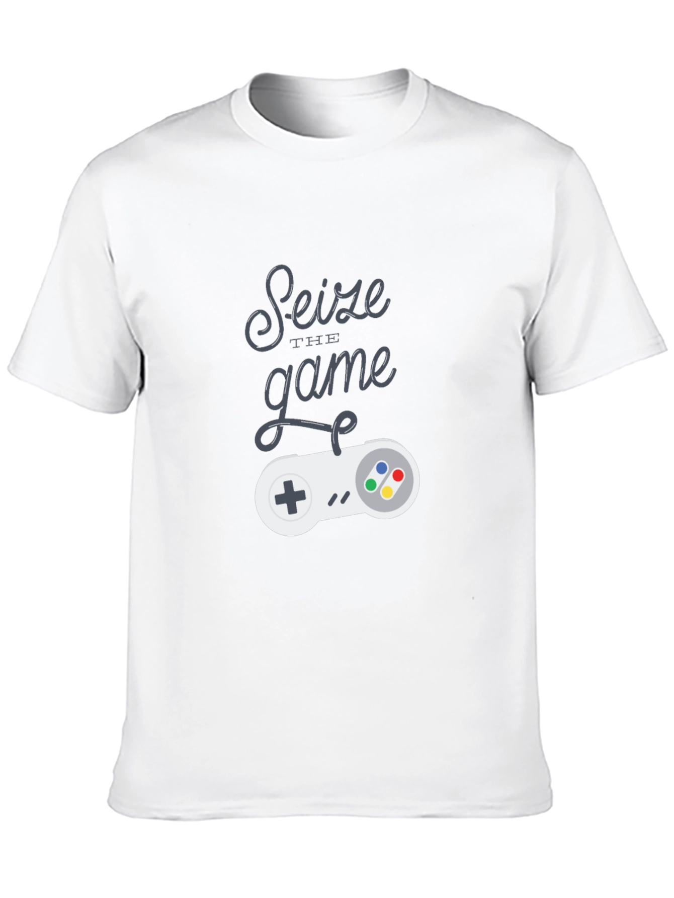 Seize The Game Black T-Shirt Retro Controller Graphic Tee