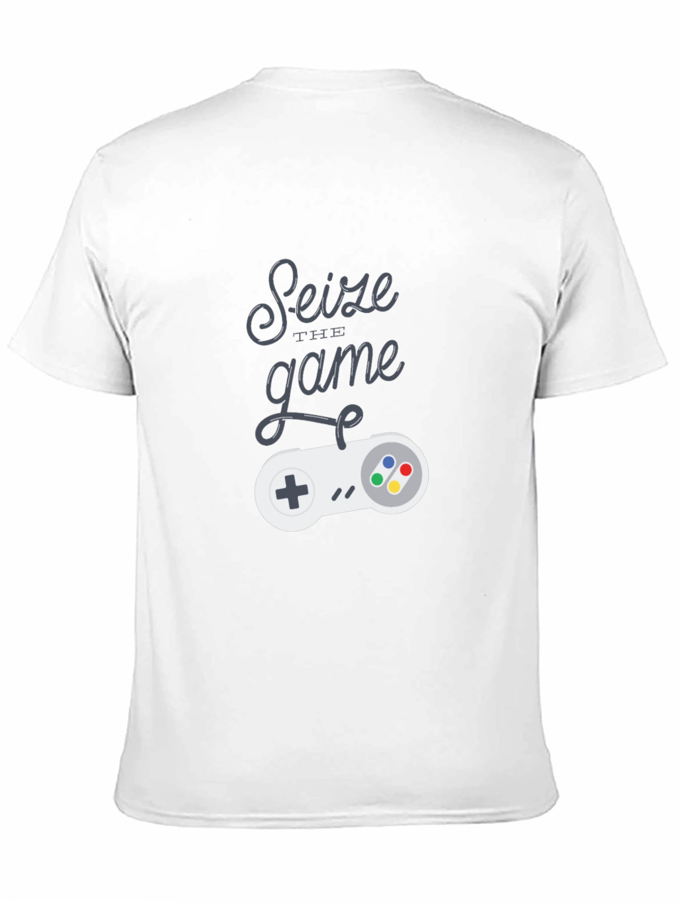 Seize The Game Black T-Shirt Retro Controller Graphic Tee