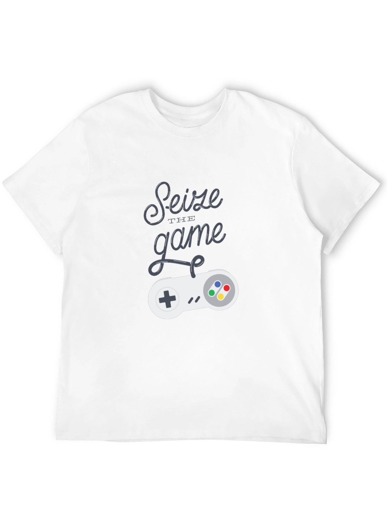 Seize The Game Black T-Shirt Retro Controller Graphic Tee