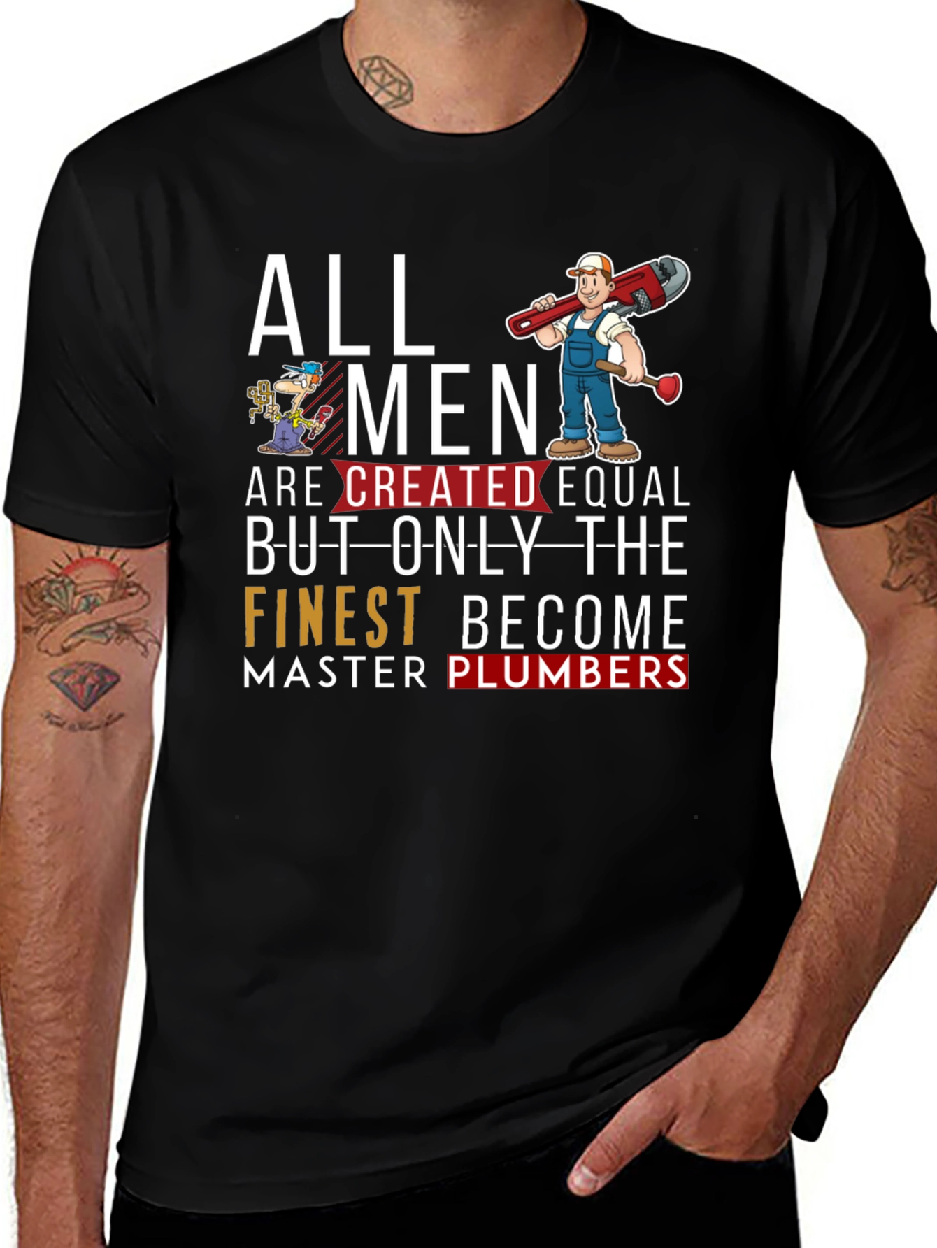Master Plumber Graphic T-Shirt - Black