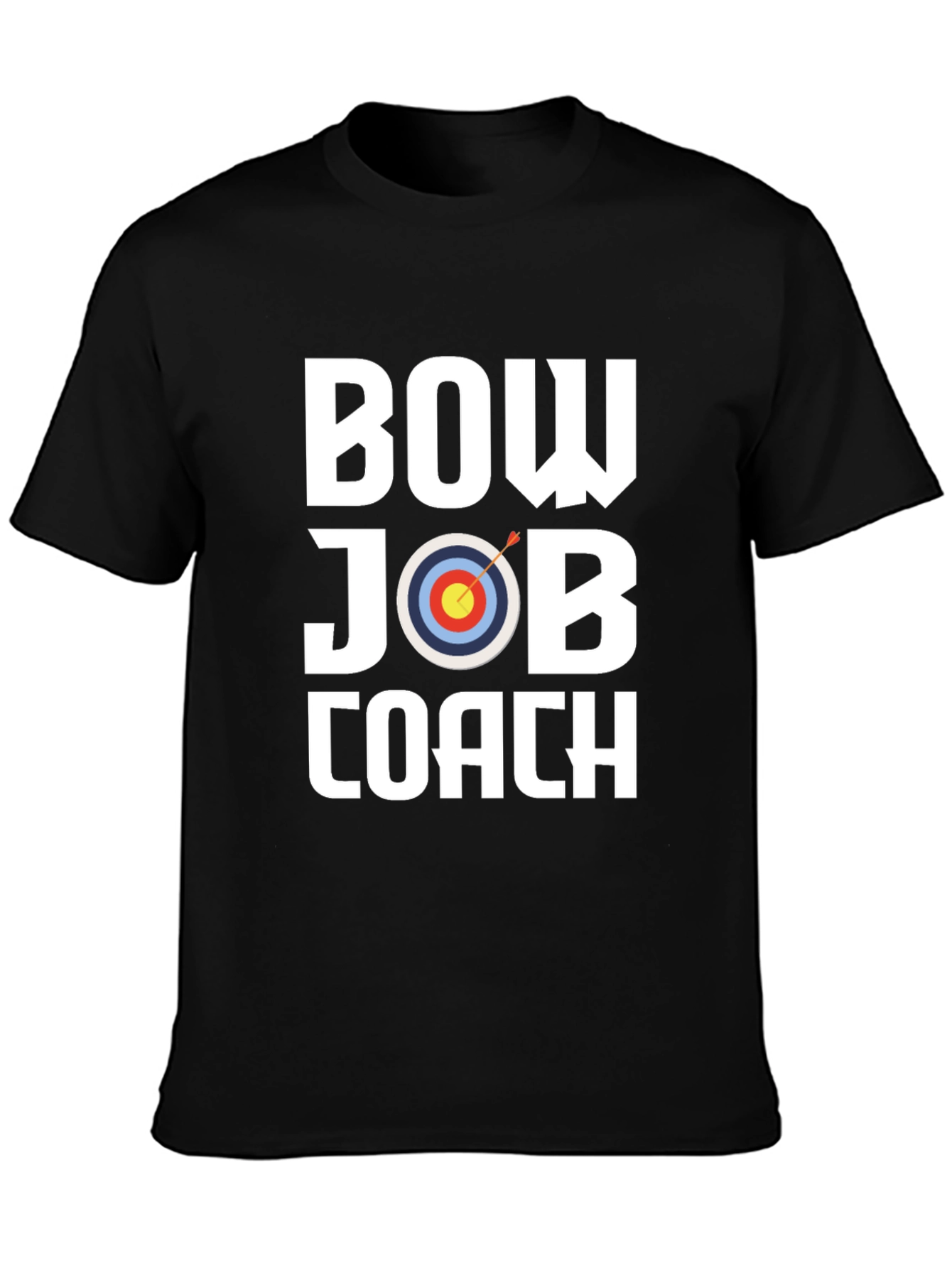 Bow Job Coach Graphic Tee - Archery Target T-Shirt
