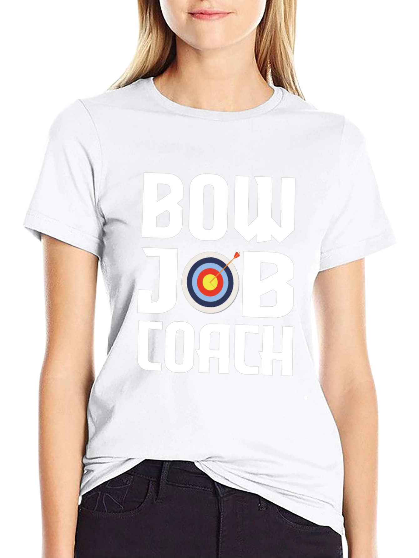 Bow Job Coach Graphic Tee - Archery Target T-Shirt