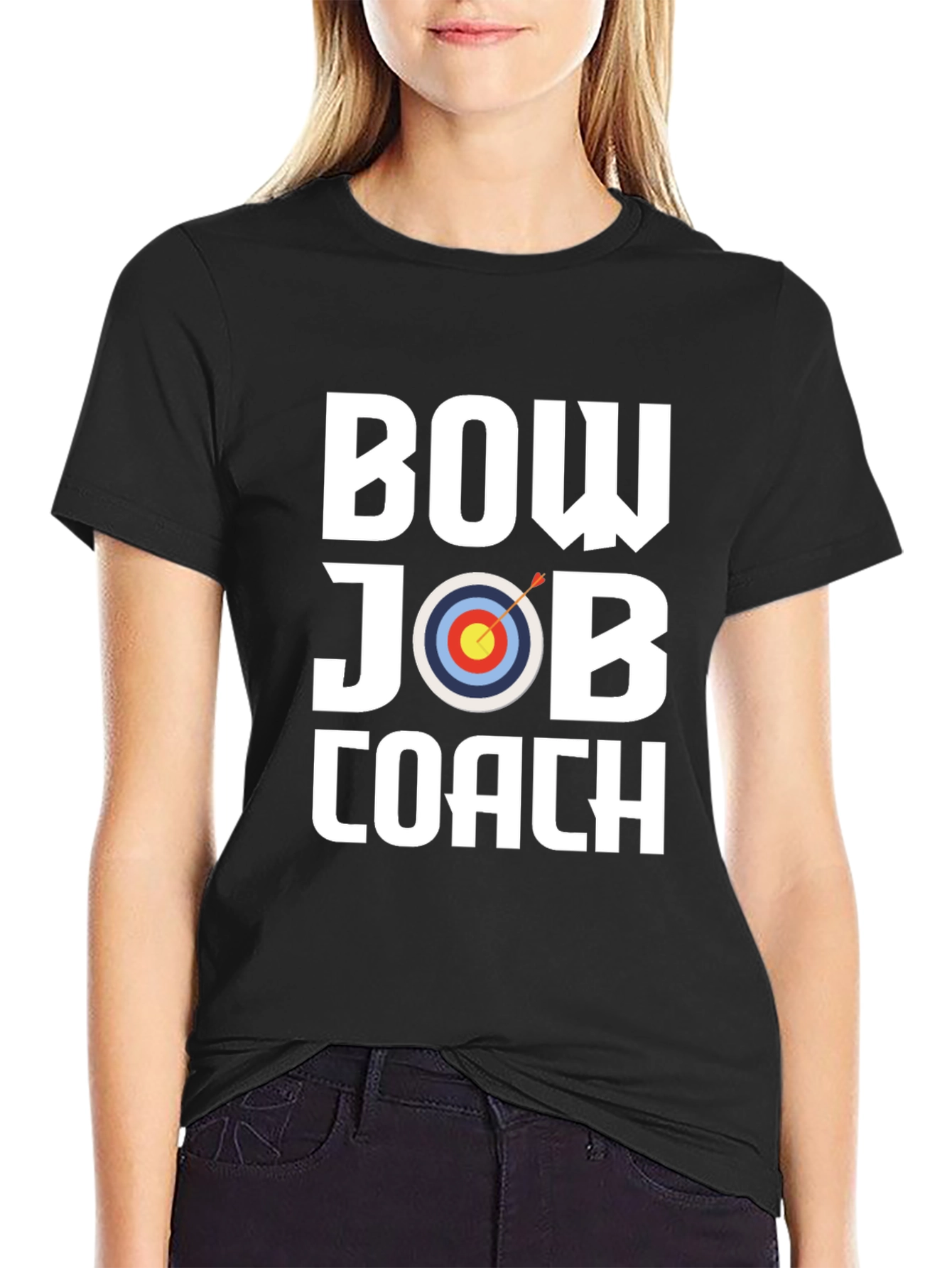 Bow Job Coach Graphic Tee - Archery Target T-Shirt