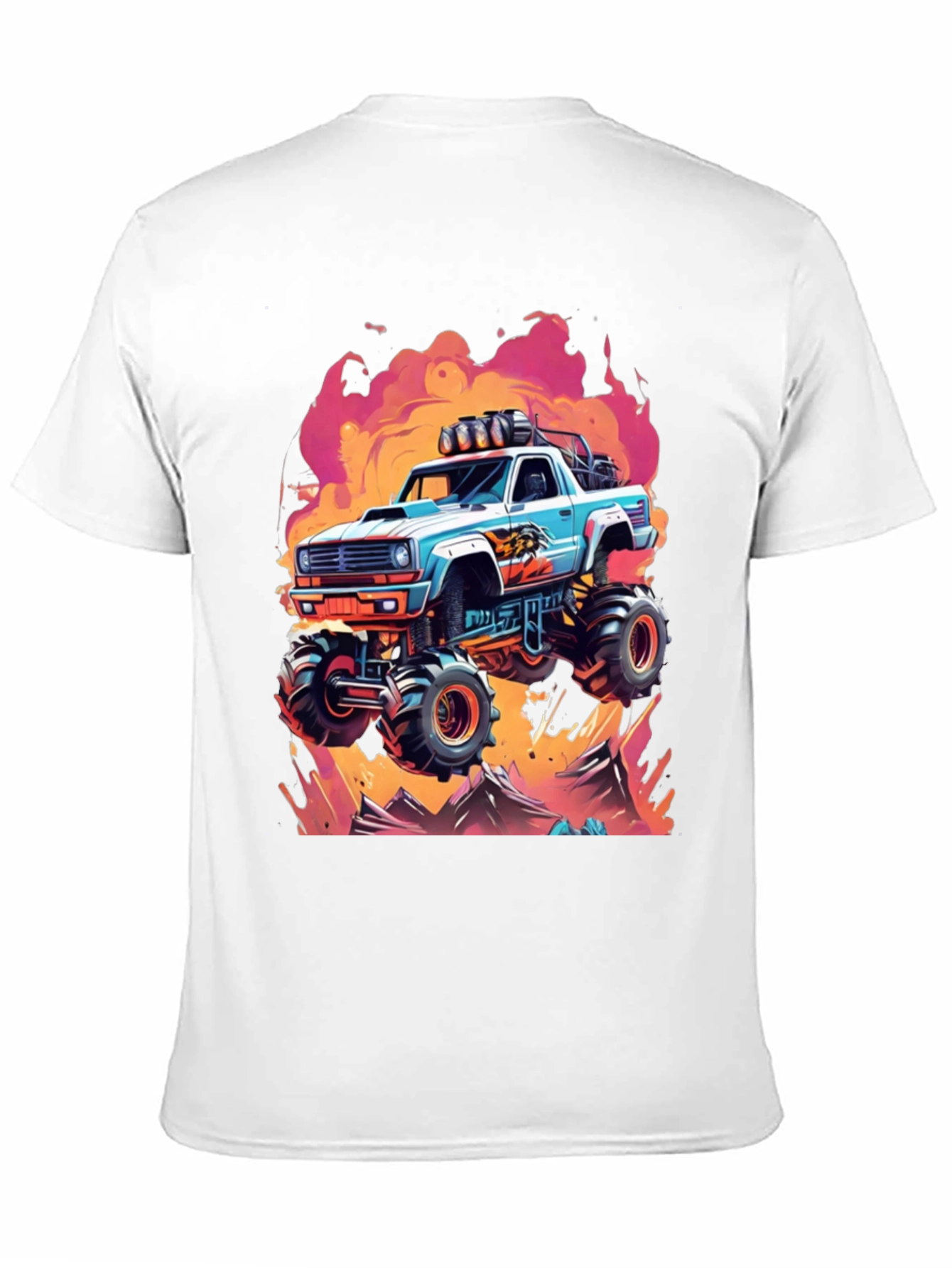 Monster Truck Graphic Tee - Black Cotton Shirt
